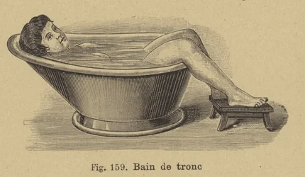 Donna che fa il bagno